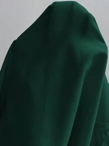 EMERY ROSE Blusa casual de hombros abiertos con lazo, unicolor, uso diario de moda - Verde Oscuro - Ver 6