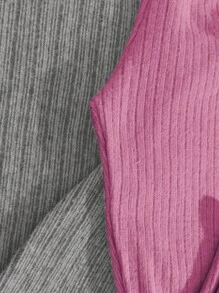 SHEIN Cottnline 100% Cotton 2Pcs  Striped Lounge Bottom - Multicolor - View 5