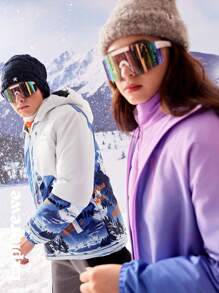 SHEIN Teen Girls' Front Zip Long Sleeve Pocket Ombre Minimalist Casual Hoodie