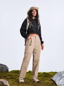 In My Nature Pantalones de senderismo/camping/desplazamiento urbano para mujer, desmontables y de dos secciones