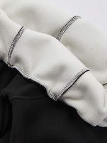 SHEIN 3pcs/Pack Teen Boys Minimalist Solid Color Thermal Lined Long Underwear Pants - Black - View 7