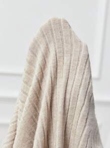 SHEIN 孕妇休闲/办公室纯色圆领宽松长袖 T 恤和裤子套装，秋季孕妇两件套 - 杏色 - 查看 7