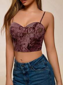 Glamine Flocked Mesh Composite Elastic Miradera Tank Top, For Party And Commute Women Sexy Bodycon Party Prom Knit Top,Christmas - Multicolor - View 4