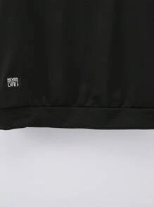 SHEIN Teen Boys' Casual Round Neck Long Sleeve Contrast Color Block Sweatshirt, Loose Fit For Spring, Summer, Autumn And Winter, Suitable For Homewear And School Wear