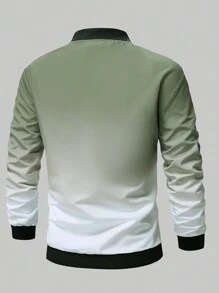 Manfinity Homme Chaqueta casual con cremallera para hombres, minimalista y de moda para uso diario