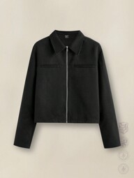 Manfinity BRENVOR Erkek Dokuma Yakalı Bol Uzun Kollu Günlük Dış Giyim Ceket, Sonbahar Kış İçin