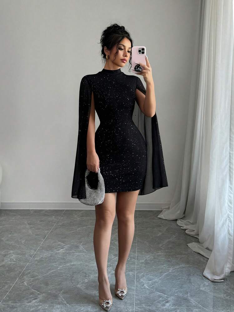 short bodycon dress shein SHEIN EZwear Summer Solid Black Rib-Knit Bodycon Short Dress