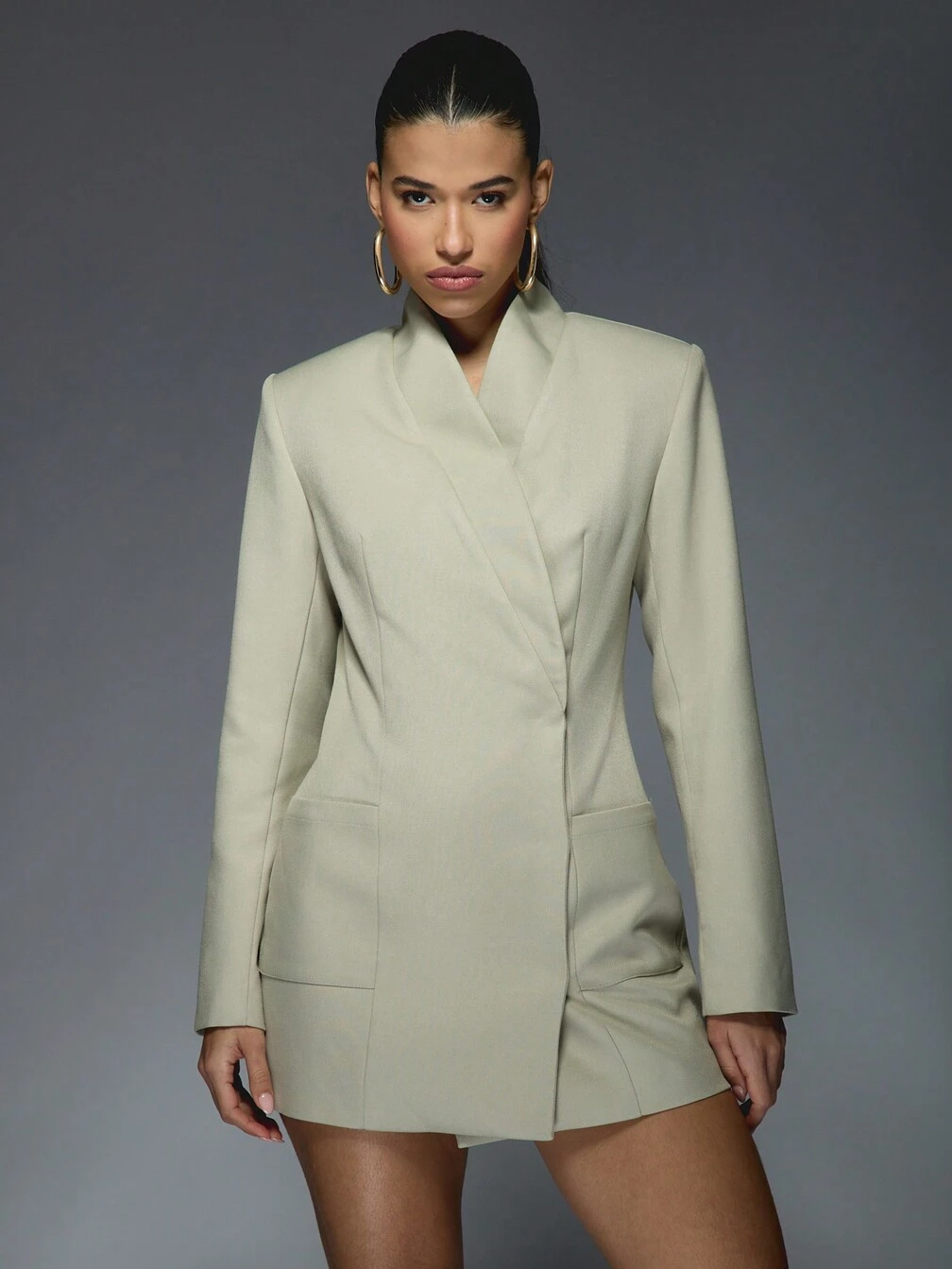 missguided asymmetric blazer dress Missguided Curve Asymmetric Blazer Dress - White Prices | Shop Deals Online