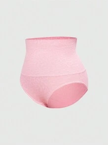 SHEIN Calcinha Modeladora de Cintura Alta Triângulo para Mulheres Suit UR Bodysuit - Rosa chiclete - Visão 11