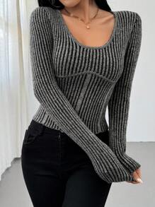 Chiquease Suéter casual de manga larga, de estilo cómodo y relajado, con cuello redondo, bloque de color y patrón floral que favorece la silueta de las mujeres