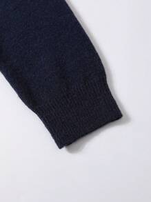 Chillumni Cartoon Bear Print Crew Neck Long Sleeve Pullover Sweater For Men - Multicolor - View 6