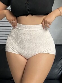 1 pieza de leggings moldeadores de jacquard talla grande, regalo de San Valentín