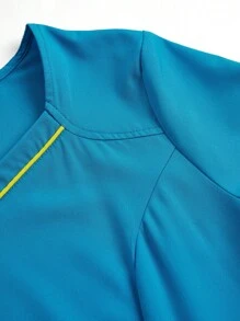 TaskEZ Solid Color Scrub Top With Pocket, Sweetheart Neckline, Short Sleeve /Nursing Scrub Uniform Nurse Dresses Scrub Tops Scrub Bottoms Lab Coats Scrub Outwear Running Nurse & Uniform Scrubs Handwashing Pocketed Breathable - Blue - View 7