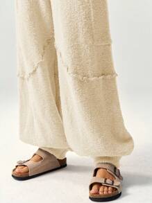 Bohemela High Waisted Loose Drawstring Pants For Women - Beige - View 5