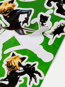Miraculous Ladybug X SHEIN 2pcs Ladybug & Cat Noir Pattern Split Wall Stickers