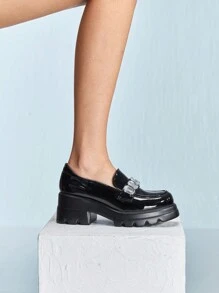 CUCCOO GRLICON Women's Platform & Chunky Heel Loafers, Y2K, Punk, Biker, Cool Girl Style, Suitable For Halloween, Christmas, Party Occasions