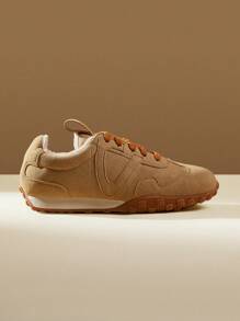 CUCCOO EASI Giày thể thao nữ màu tương phản thường ngày Giày cho nữ Giày thể thao Phục sinh - màu nâu - Xem 7