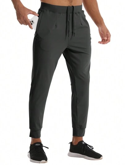 Manfinity Sport Corelite 男友风男士休闲纯色抽绳腰运动裤