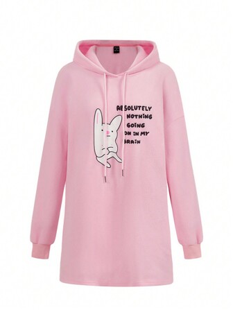 Coolman 艺术家休闲可爱卡哇伊短款宽松连帽连衣裙，适合女士、节日、派对、度假、春季、生日服装、海滩、节日、伊比沙岛装扮、西方服装