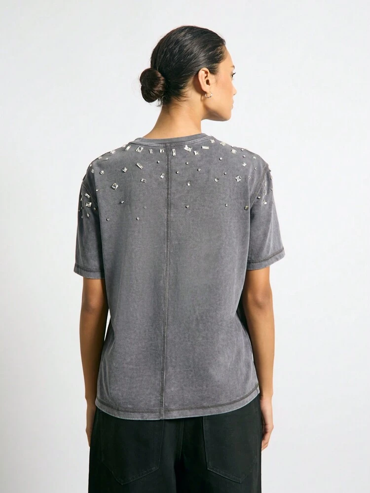 AiiRZ Encrusted Washed Short Sleeve T-Shirt