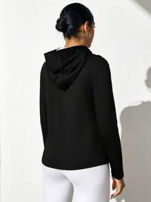 Easithlete Women's Plain Long Sleeve Lightweight Sweatshirt, Casual Everyday Wear