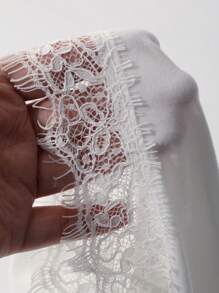 DAZY 女士性感蕾丝露背修身T恤、露背上衣