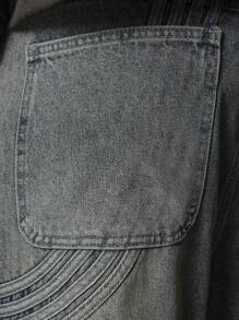 SUMWON Washed Loose Fit Seamed Jean - Blue - View 6