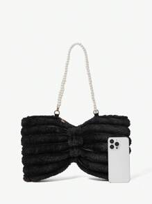 SHEIN BAE 女士休闲斜挎包，日常使用收纳包 - 黑色 - 查看 6