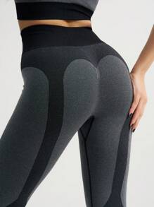Menodora SHEIN Sport Seamless Color-Blocking Sports Bra & Leggings Workout Sets Women For Daily Fitness & Pole Dance