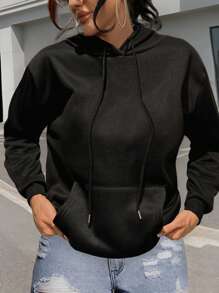 INAWLY Plus Size Women Spring Leopard Print Sweatshirt, Casual Daily Wear , Graduation, Teachers For Women, Back To School Pullover Fall - Black - View 2