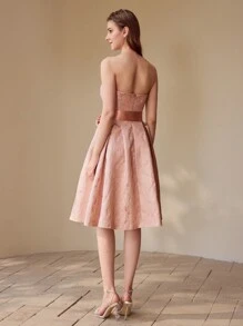 MOTF PREMIUM VESTIDO DE FIESTA TUBO DE JACQUARD FLORAL
