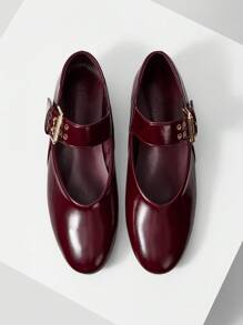 MOTF PREMIUM 女士圆头时尚平底休闲鞋，秋季新年假期