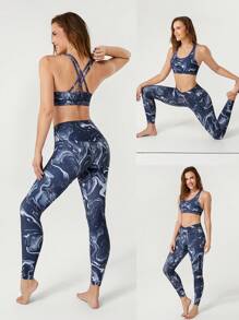 GLOWMODE 28" FeatherFit™ Crossover Leggings Gym