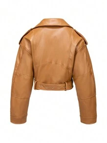 Lunelith SHEIN Lunessa Kurtka damska z długim rękawem i prostym zamkiem z przodu, do codziennego noszenia