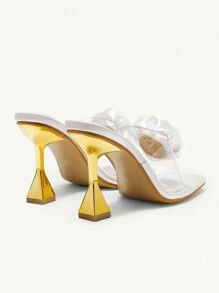 CUCCOO CHICEST New Summer Backless High Heel Women Mules Spring Shoes Spring Break Easter Prom Heels - White - View 3