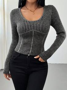 Chiquease Suéter casual de manga larga, de estilo cómodo y relajado, con cuello redondo, bloque de color y patrón floral que favorece la silueta de las mujeres