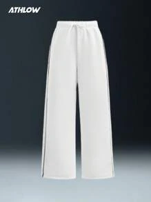 Tween Girls Outdoor Sports Comfortable Breathable Fashion Cycling Tennis Gym Hiking Camping Hiking Exercise Pants With Side Stripes - White - View 1