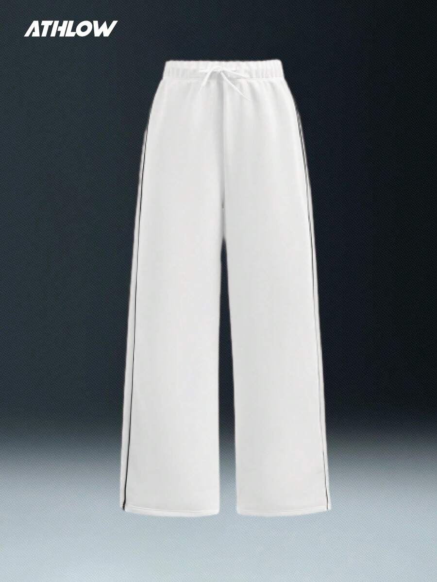 Tween Girls Outdoor Sports Comfortable Breathable Fashion Cycling Tennis Gym Hiking Camping Hiking Exercise Pants With Side Stripes - White - View 1