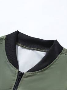 Manfinity Homme Chaqueta casual con cremallera para hombres, minimalista y de moda para uso diario