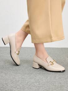 CUCCOO BIZCHIC Women's Round Toe Elegant High Heel Shoes, For Work And Banquet, Fashionable New Year Holiday Valentine's Day - Beige - View 5