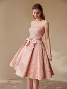 MOTF PREMIUM VESTIDO DE FIESTA TUBO DE JACQUARD FLORAL