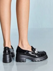 CUCCOO GRLICON Women's Platform & Chunky Heel Loafers, Y2K, Punk, Biker, Cool Girl Style, Suitable For Halloween, Christmas, Party Occasions