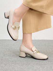 CUCCOO BIZCHIC Women's Round Toe Elegant High Heel Shoes, For Work And Banquet, Fashionable New Year Holiday Valentine's Day - Beige - View 4