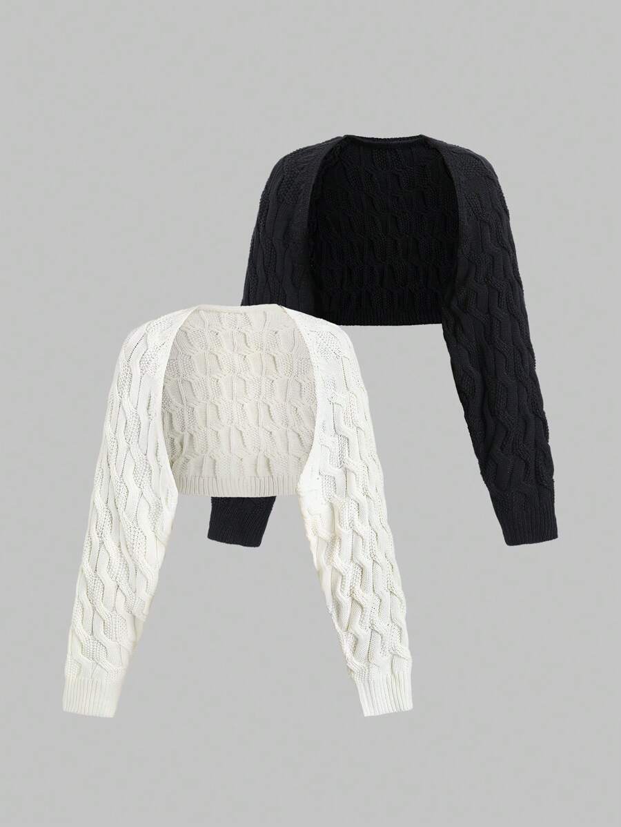 Sweetra 女士短款纯色开衫，休闲日常穿着 Y2K 服装