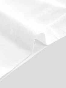 شورت بحمالات موحدة اللون محبوك مضلع - أبيض - مشاهدة 3