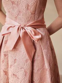 MOTF PREMIUM VESTIDO DE FIESTA TUBO DE JACQUARD FLORAL