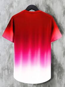 Manfinity Homme Heren ronde hals korte mouw Ombre minimalistische casual top