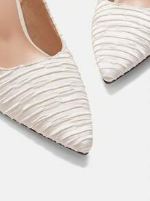 CUCCOO HITCHD Tacones altos de mujer de punta fina y pliegues minimalista para Navidad, Año Nuevo, otoño, invierno y San Valentín