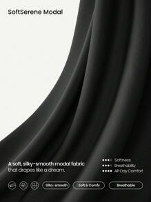 GLOWMODE Modal Soft Lapel High Collar Elastic Hem Long Sleeve Jacket With Side Pockets Daily Casual - Black - View 5