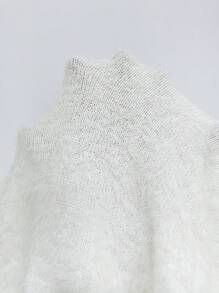 RosyDaze Autumn Winter Casual Solid Color Fitted Sweater, Knit Pullover Fall - Apricot - View 8